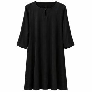 Front Closed (Lines) - Premium Silk (Black)
