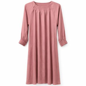 Front Closed Frill Neck - Arabic (Dusty Pink)