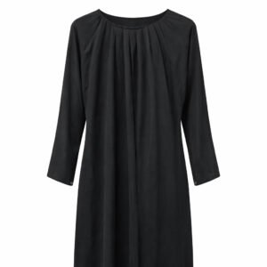 Front Closed Round Frill Neck - Arabic (Black)