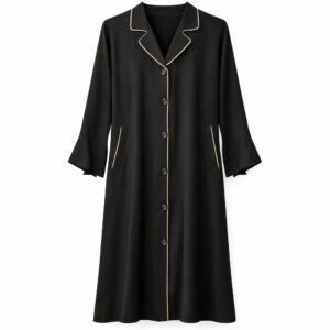 Coat Style x Straight Skin Lines - Crepe (Black)