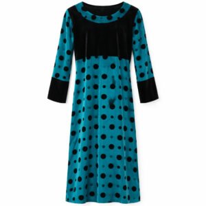 Front Closed - Arabic x Printed Blue Velvet