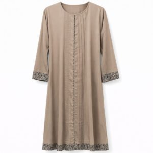 Front Closed x Pintuck Stitching - Arabic Beige
