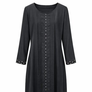 Front Closed x Pintuck Stitching - Silk (Black)