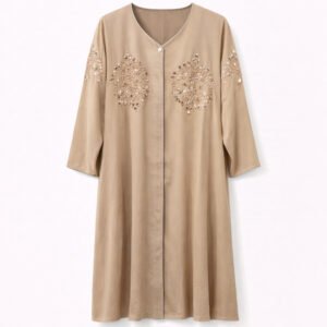 Hijab Ul Hareem x Embroidery x Mirror Work - Arabic (Beige)