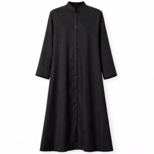Front Open x Collar x Flare - Crepe Matte (Black)