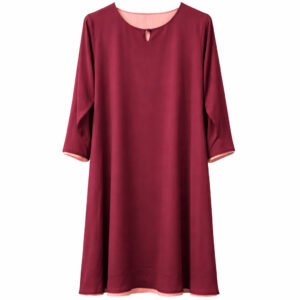 Double Front Closed - Burgundy x Blush Pink