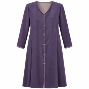 Kids Double Front Open - Deep Purple x Taupe Grey