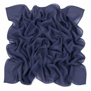 Squared Scarf x Plain - Smoky Indigo