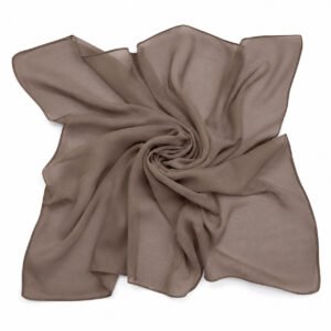 Squared Scarf x Plain - Taupe Grey