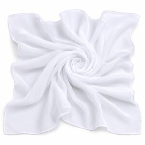Squared Scarf x Plain - White