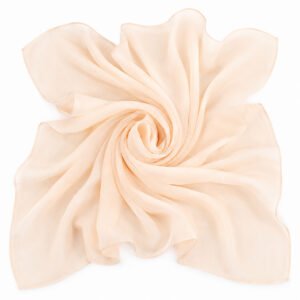 Squared Scarf Cotton x Plain - Cream Peach
