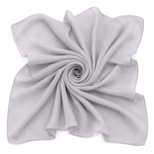 Squared Scarf Cotton x Plain - Lavender Grey