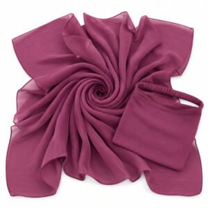 Squared Scarf x Niqab - Berry Rose
