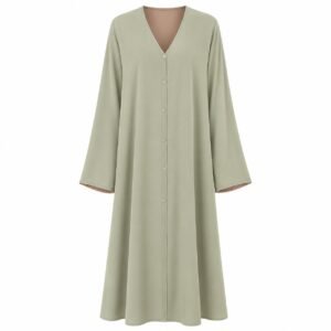 Double Front Open - Mint Green x Taupe Beige