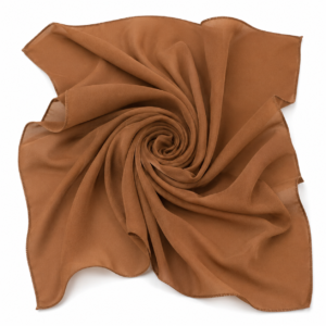 Squared Scarf x Plain - Caramel Brown